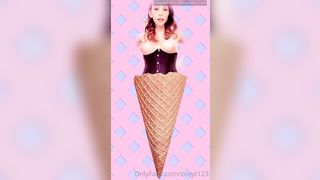 Zoey Taylor Would You Give This Vanilla Cone A Lick Or Two I Hear It S Really Creamy