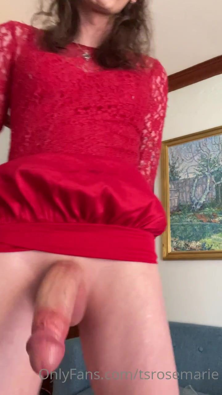 Rose Marie Jackson In A Red Dress Cumming In A Glass And Pouring My Thick Load On My Face