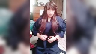 Cosplay Kendo Transexual Mariquita Shemale Venida Sobre Si Misma Trap Diannep
