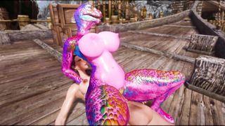 Curvy Argonian Girl Rides Huge Futanari Cock Ssxxkipyp