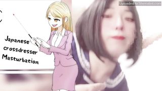 Japanese Hentai Shemale Crossdresser Sailor Suit Blow Job Masturbation Cosplay Animated Voice Shemalelisa