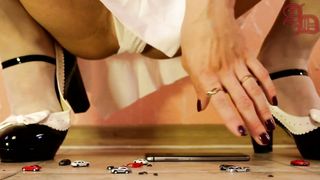 Tranny Giantess Exterminates A Lot Of Micro Cars In Low Heels And White Skirt 1 Crush Fetish Amanda Drake