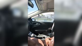 Public Princess Ts Jerk Off And Cum In Car