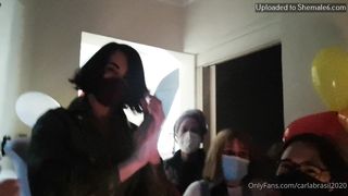 Carla Brasil Got Surprise Party Work Today