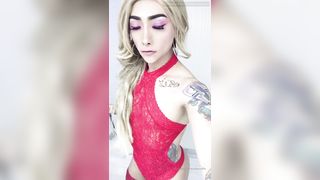 Audrey Maffia Red Lingerie 2