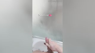 Shaffire Lick Spunk Off The Shower Screen