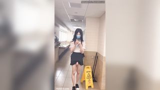 Suki Trans Cumshot In Shopping Mall Restroom