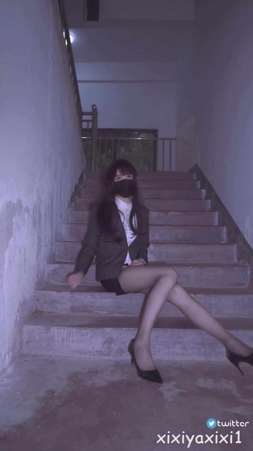 xixiyaxixi in a nun's habit outdoor