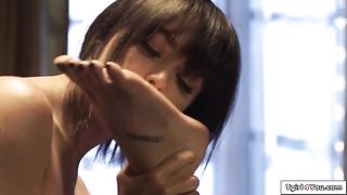 Busty Transsexual Ariel Demure Licks Masseuse Pussy To Relax - Shemale6.com