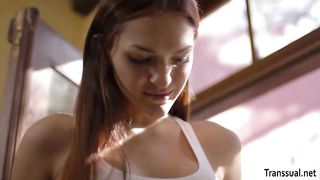 Horny Milf Gets Her Wet Pie Tasted By Her Shemale Neighbor - Shemale6.com