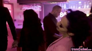 Latina Shemale Bangs Big Tits Girl With A Tranny Friend - Shemale6.com