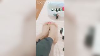 Showing My Trannys Feet Footfetish Valentina Royale