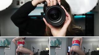 Nanou Knocks Out Wonder Woman Nanous Set- Shemale6.Com