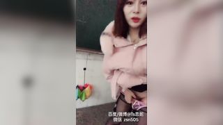 Zhang Sini - Asian Schoolgirl Ladyboy Cocksucker Fucked And Pissing