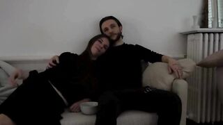 Movie night turned into a hot handjob