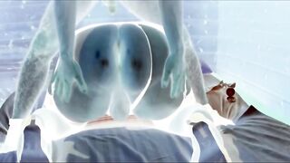 Oiling up a hot bbw shemale ass