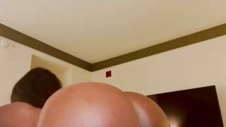 Big ebony shemale punishes her bf's ass