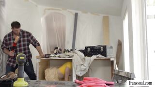 Letting my husbands worker fuck me in the ass